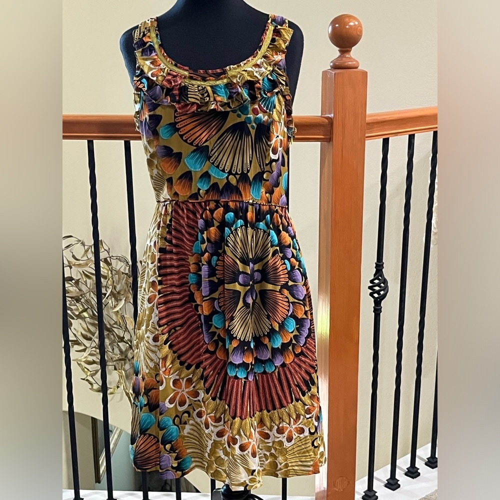 Anthropologie EDME & ESYLLTE LAPULLA SLEEVLESS SILK DRESS WOMEN SIZE 12